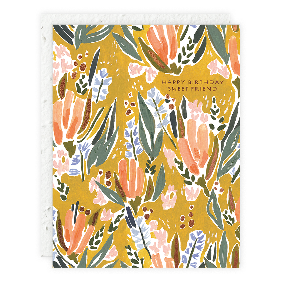 Sweet Floral Baby Card